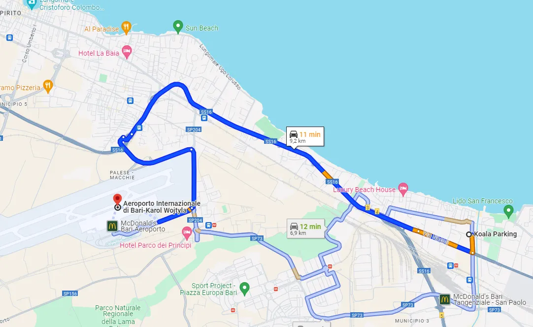 Mappa KOALA PARKING
