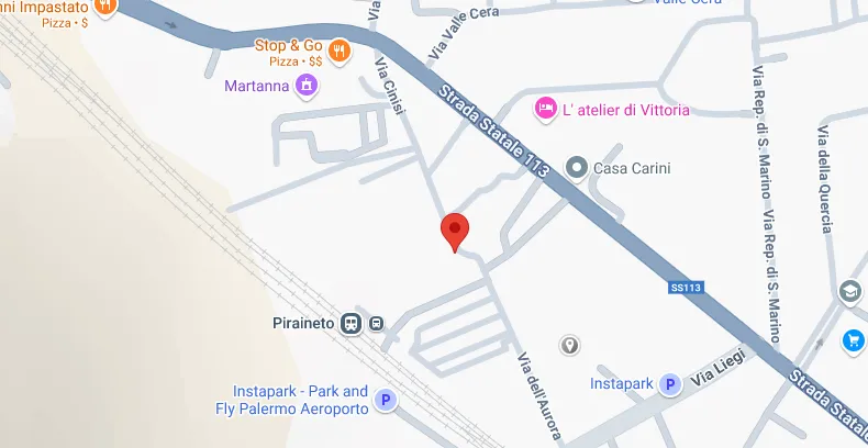 Mappa PIRAINETO AIRPORT PARKING